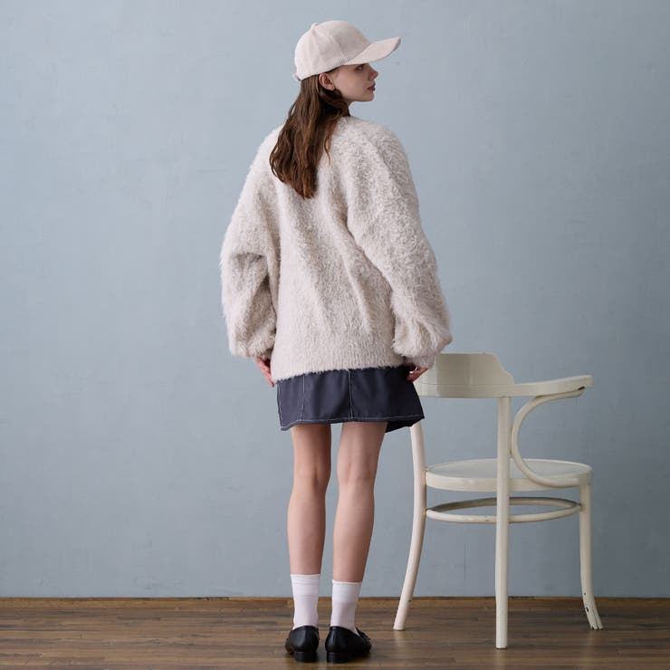 Vネックプードルカーディガン | NICOLE | 詳細画像6 