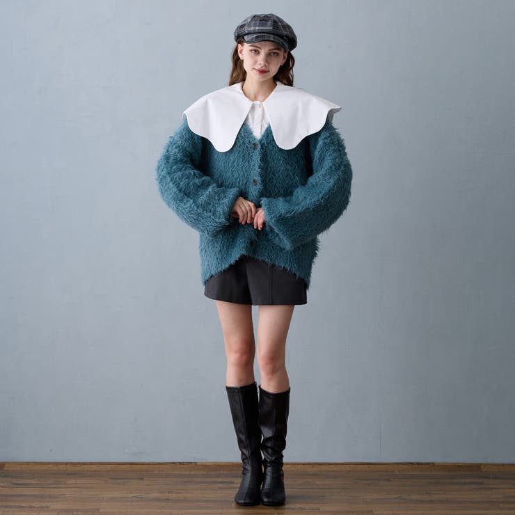 Vネックプードルカーディガン | NICOLE | 詳細画像9 