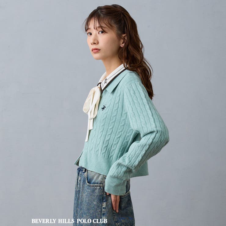 【BEVERLY HILLS POLO CLUB】ケーブル編みカーディガン | NICOLE | 詳細画像18 