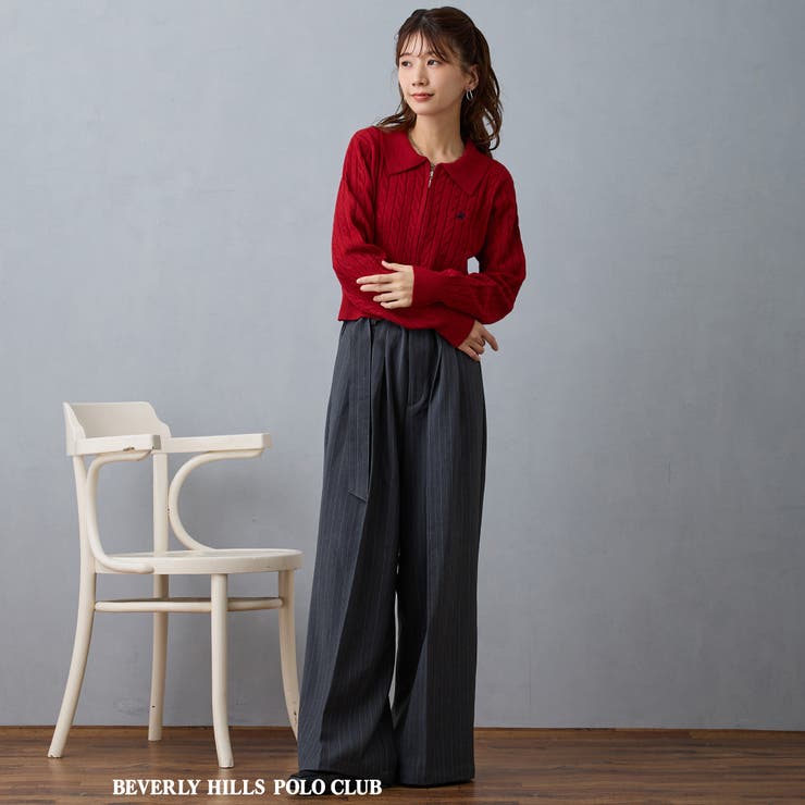 【BEVERLY HILLS POLO CLUB】ケーブル編みカーディガン | NICOLE | 詳細画像2 