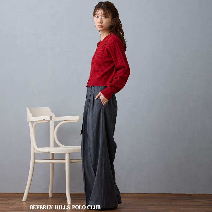 【BEVERLY HILLS POLO CLUB】ケーブル編みカーディガン | NICOLE | 詳細画像3 