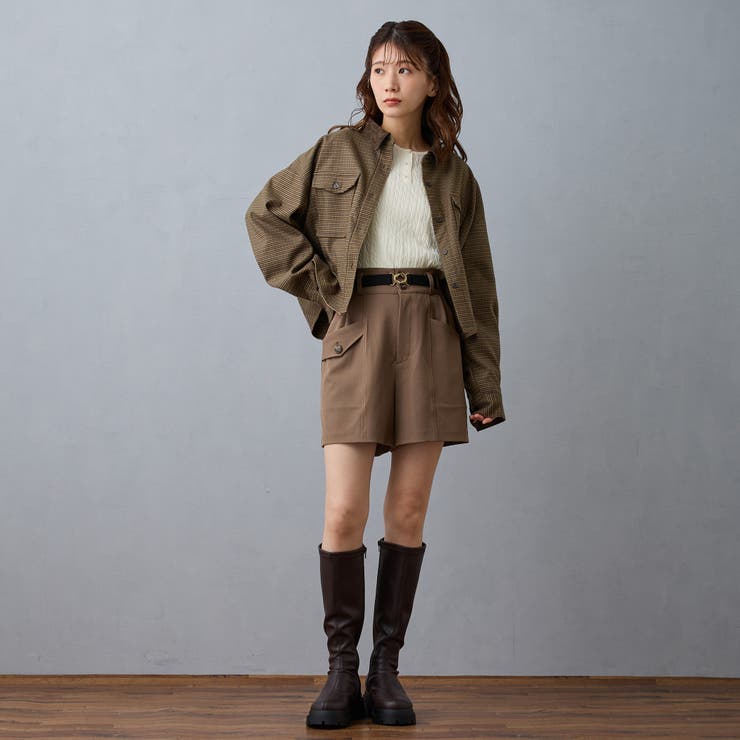 クロップドチェックシャツ | NICOLE | 詳細画像4 