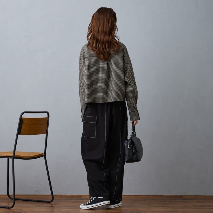 クロップドチェックシャツ | NICOLE | 詳細画像6 