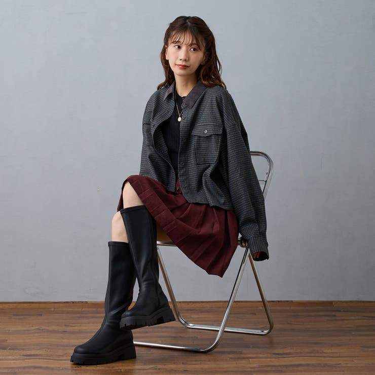 クロップドチェックシャツ | NICOLE | 詳細画像7 