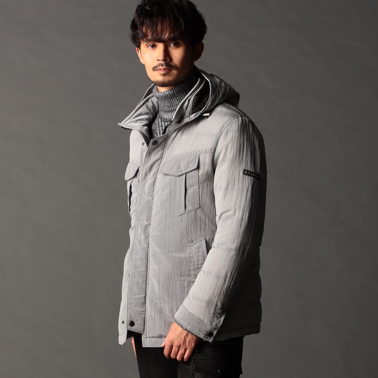 19ライトグレー | ブライトワッシャーリップ ダウンブルゾン | NICOLE