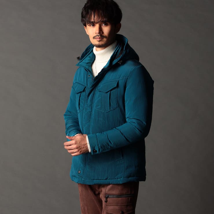 55アクアマリン | ブライトワッシャーリップ ダウンブルゾン | NICOLE