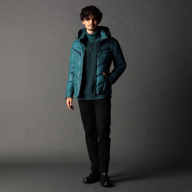 ムラプリントマイクロクロス ダウンブルゾン[品番：NICW0007329