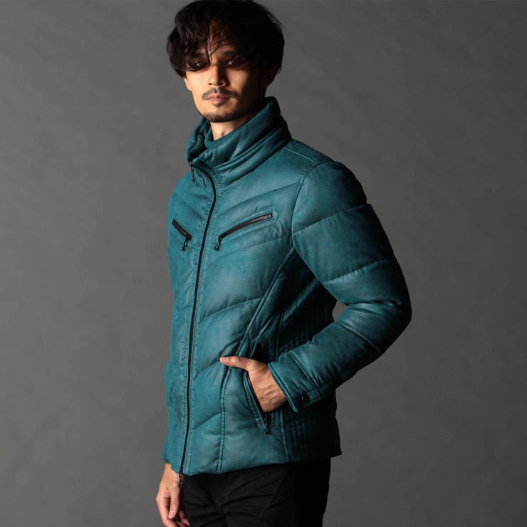 ムラプリントマイクロクロス ダウンブルゾン[品番：NICW0007329