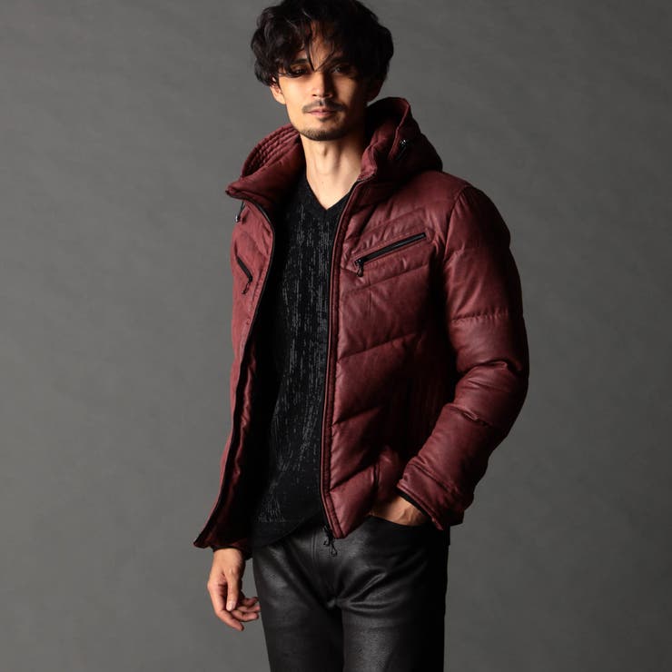 ムラプリントマイクロクロス ダウンブルゾン[品番：NICW0007329