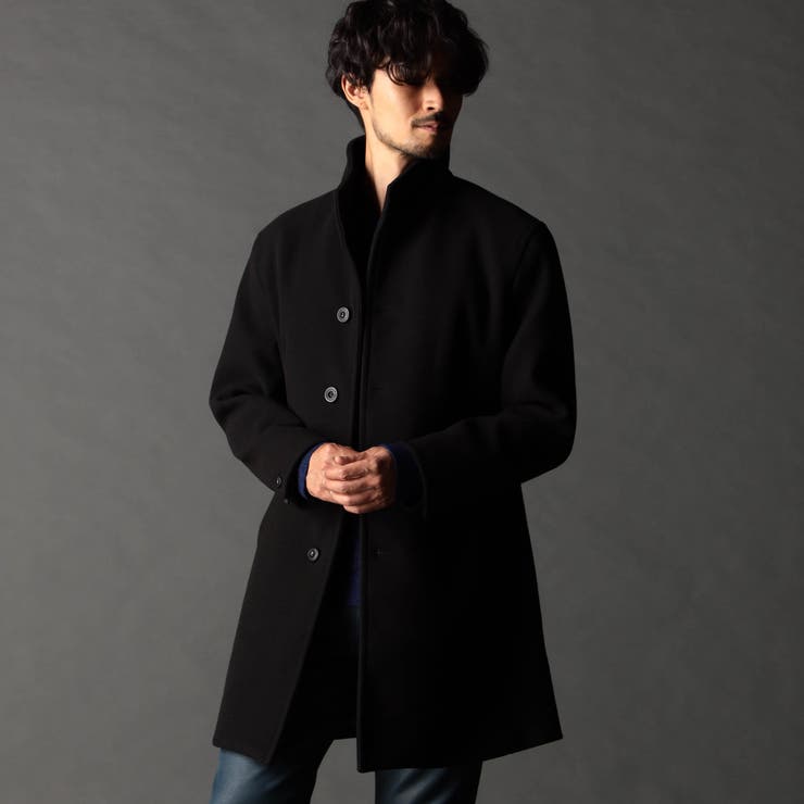 49ブラック | アラカルトハイブリットメルトン スタンドコート | NICOLE