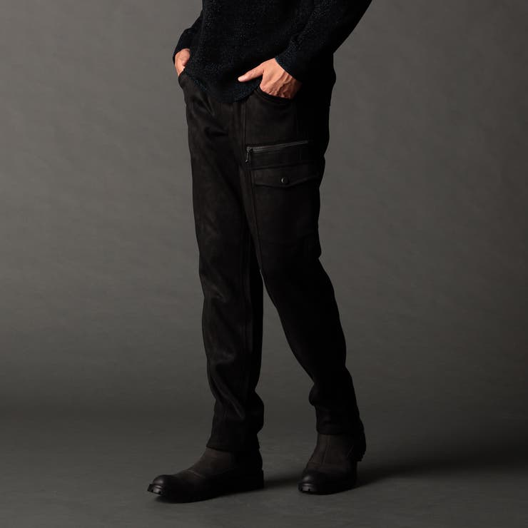 49ブラック | ムラプリントカットソー カーゴパンツ | NICOLE