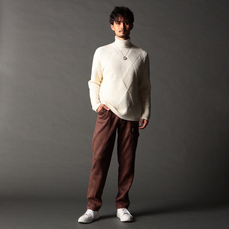 ビッグバスケットジャカード タートルネックニット | NICOLE | 詳細画像4 