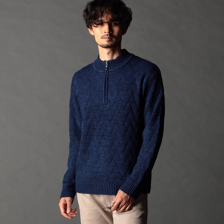 ハーフジッププルオーバーニット[品番：NICW0007282]｜NICOLE（ニコル