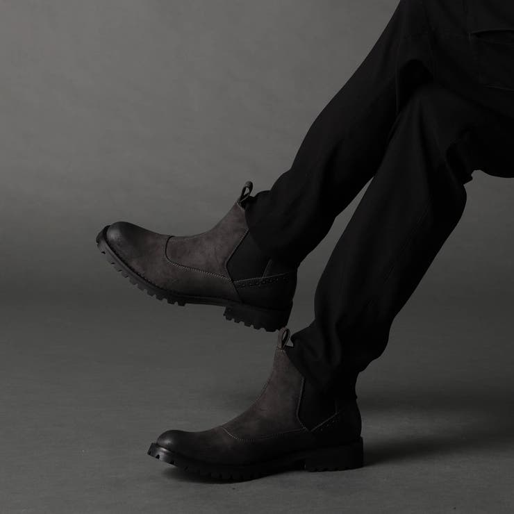 39チャコールグレー | サイドゴアタンクソールブーツ | NICOLE