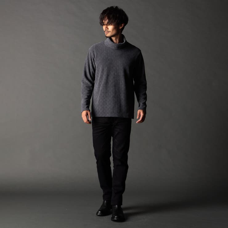 ブロックチェックベロア オフタートルプルオーバー | NICOLE | 詳細画像3 