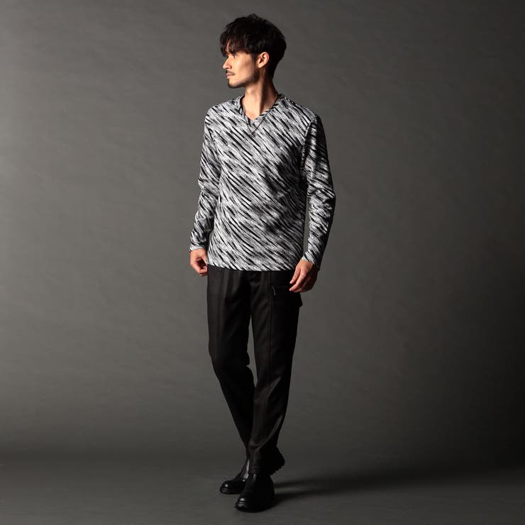 バイアスブリスタージャカード Vネックプルオーバー | NICOLE | 詳細画像5 