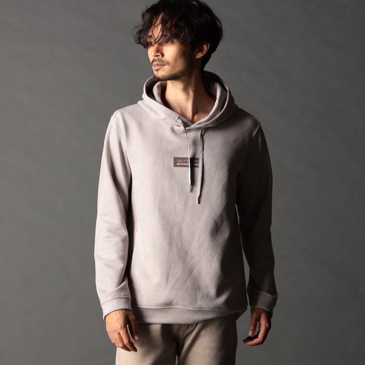 19ライトグレー | ブラッシュドクロス プルオーバーパーカー | NICOLE