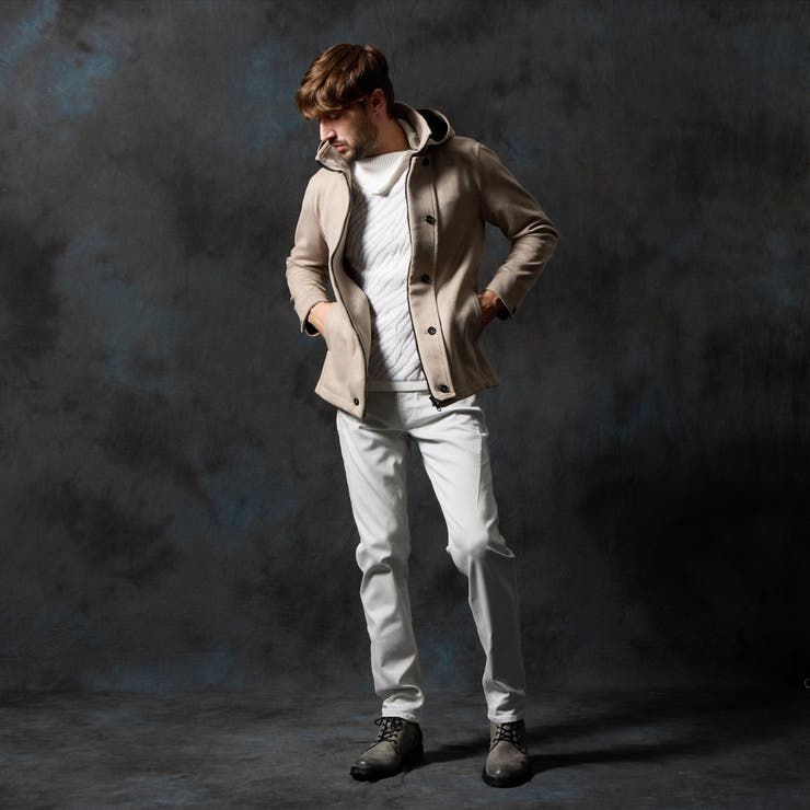 マイクロ起毛ポンチ ムラプリントナポレオンブルゾン | NICOLE | 詳細画像4 