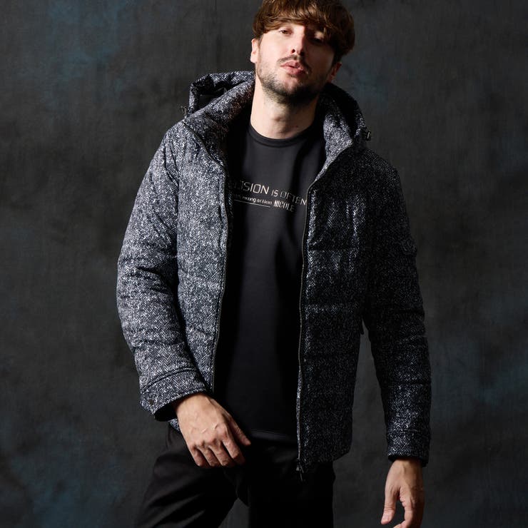 91その他2 | フードプリント中綿ブルゾン | NICOLE