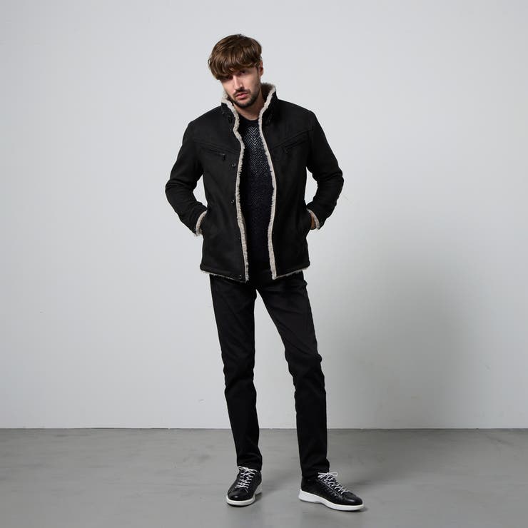 裏ボアムートン風スタンドブルゾン | NICOLE | 詳細画像4 