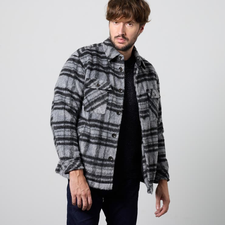 GOODENOUGH オンブレ　タータンチェック柄　中綿ウールブルゾン WE11DONE ウェルダン チェック柄 ハーフジップ ブルゾン CHECK ANORAK