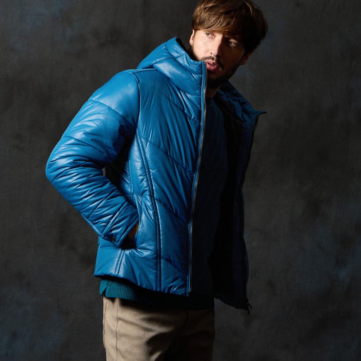 60ブルー | ナイロンタフタ 中綿ブルゾン | NICOLE