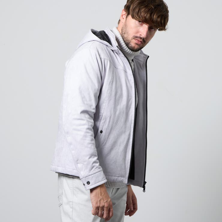 マイクロ起毛ポンチ ワッシャープリント中綿ブルゾン | NICOLE | 詳細画像1 