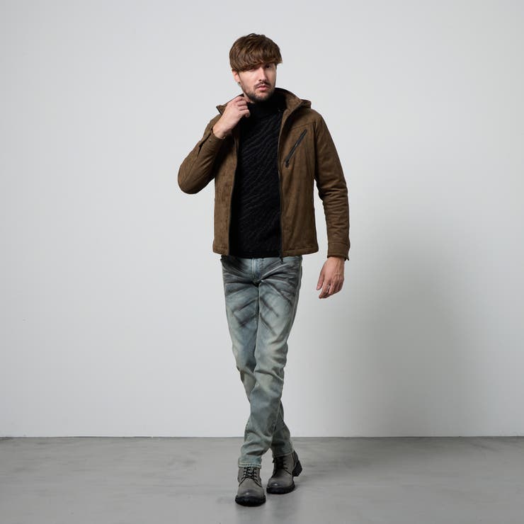 マイクロ起毛ポンチ ワッシャープリント中綿ブルゾン | NICOLE | 詳細画像2 