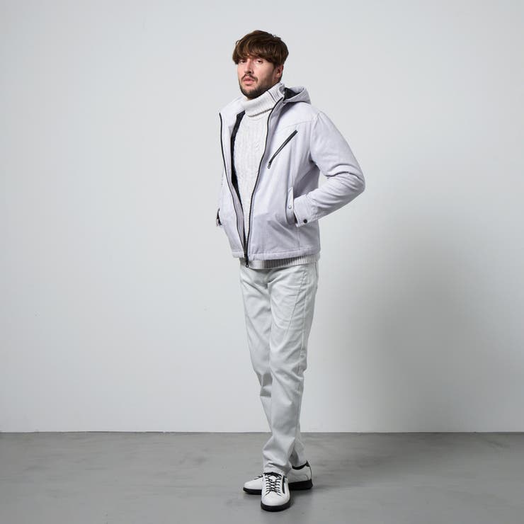 マイクロ起毛ポンチ ワッシャープリント中綿ブルゾン | NICOLE | 詳細画像3 