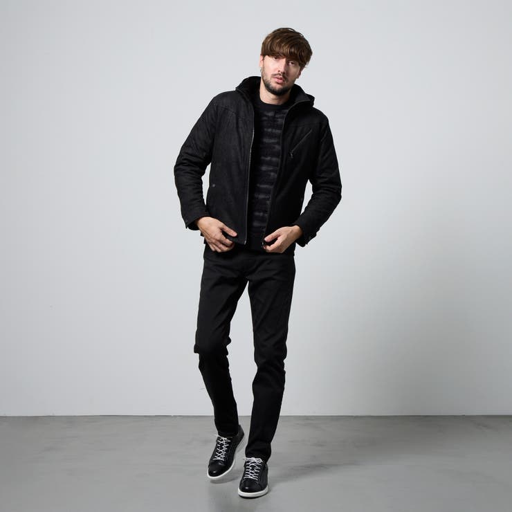 マイクロ起毛ポンチ ワッシャープリント中綿ブルゾン | NICOLE | 詳細画像4 