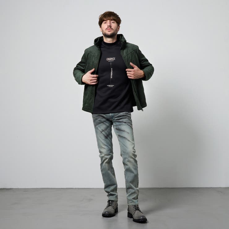 マイクロ起毛ポンチ ワッシャープリント中綿ブルゾン | NICOLE | 詳細画像5 