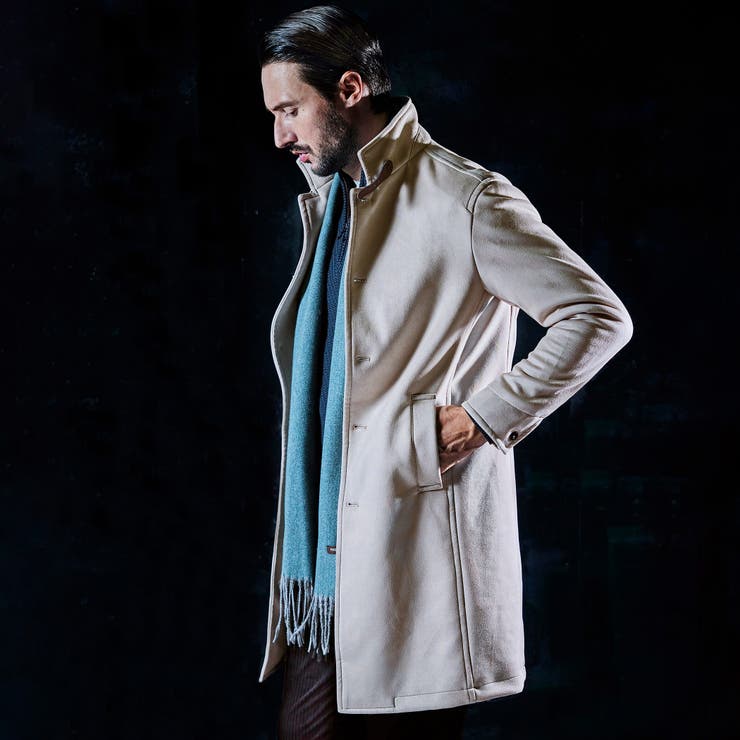 【HIDEAWAYS BLACK】マイクロ起毛ポンチ スタンドコート | NICOLE | 詳細画像1 