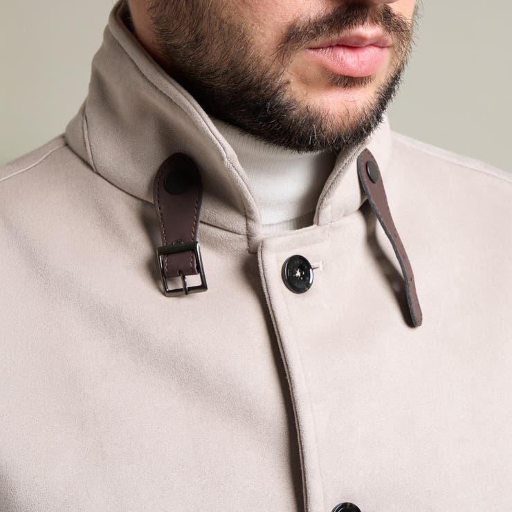 【HIDEAWAYS BLACK】マイクロ起毛ポンチ スタンドコート | NICOLE | 詳細画像10 