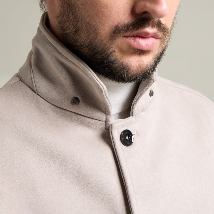 【HIDEAWAYS BLACK】マイクロ起毛ポンチ スタンドコート | NICOLE | 詳細画像12 