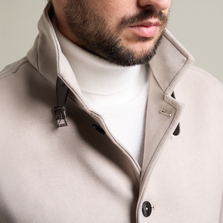 【HIDEAWAYS BLACK】マイクロ起毛ポンチ スタンドコート | NICOLE | 詳細画像13 