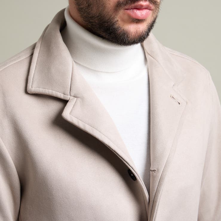 【HIDEAWAYS BLACK】マイクロ起毛ポンチ スタンドコート | NICOLE | 詳細画像14 