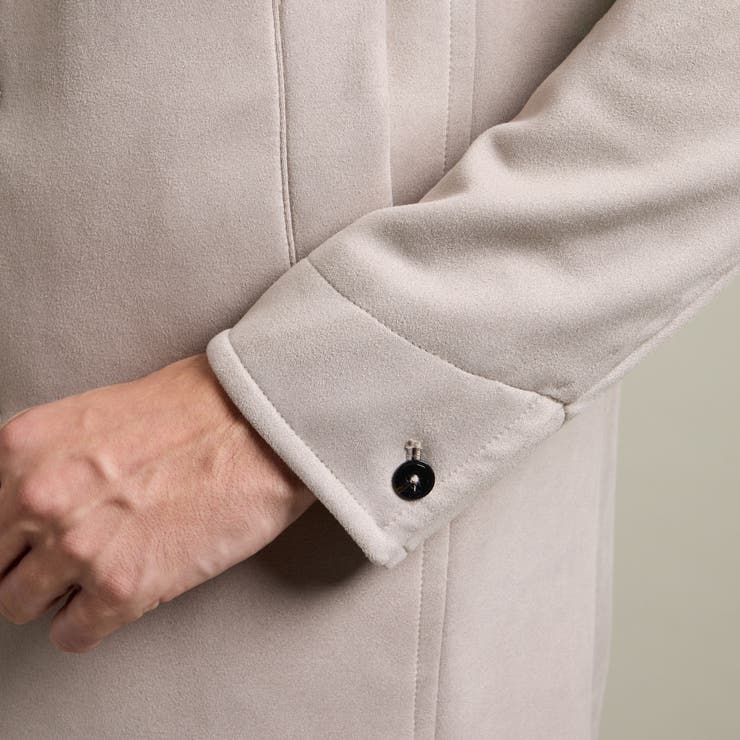 【HIDEAWAYS BLACK】マイクロ起毛ポンチ スタンドコート | NICOLE | 詳細画像15 