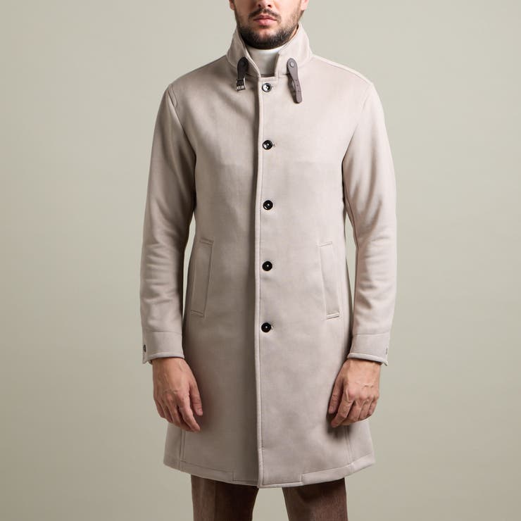 【HIDEAWAYS BLACK】マイクロ起毛ポンチ スタンドコート | NICOLE | 詳細画像7 