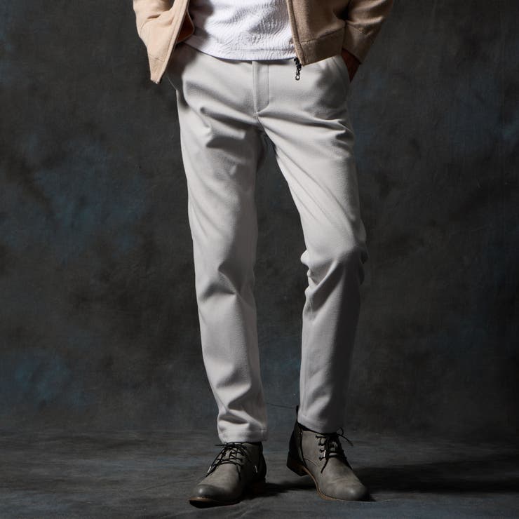 19ライトグレー | ダブルフェイス イージースラックス | NICOLE