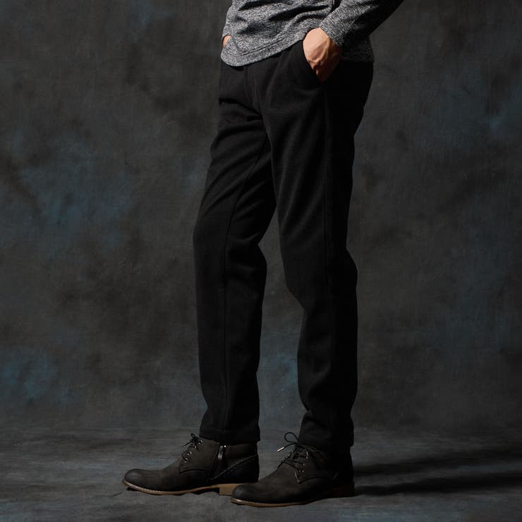 49ブラック | ダブルフェイス イージースラックス | NICOLE