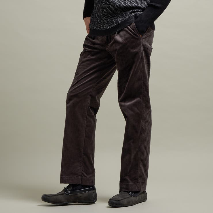 【HIDEAWAYS BLACK】コーデュロイワンタックイージースラックス | NICOLE | 詳細画像4 