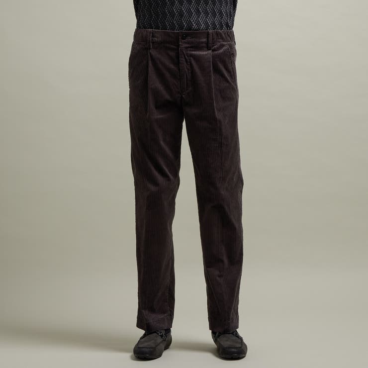 【HIDEAWAYS BLACK】コーデュロイワンタックイージースラックス | NICOLE | 詳細画像5 