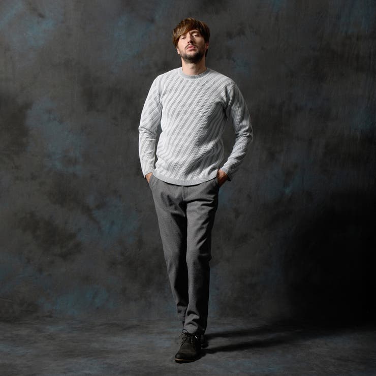 バイアスダブルフェイス クルーネックニット | NICOLE | 詳細画像3 