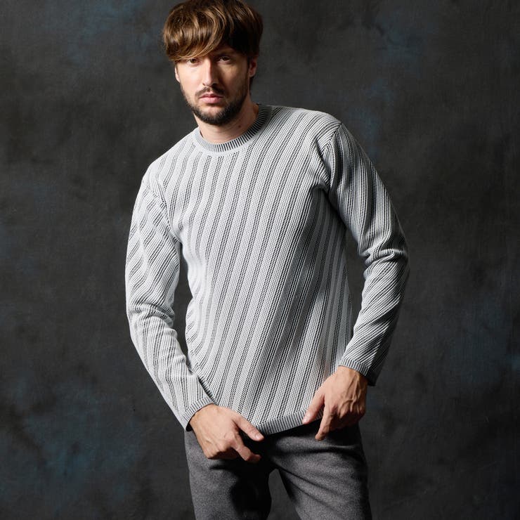 バイアスダブルフェイス クルーネックニット | NICOLE | 詳細画像4 