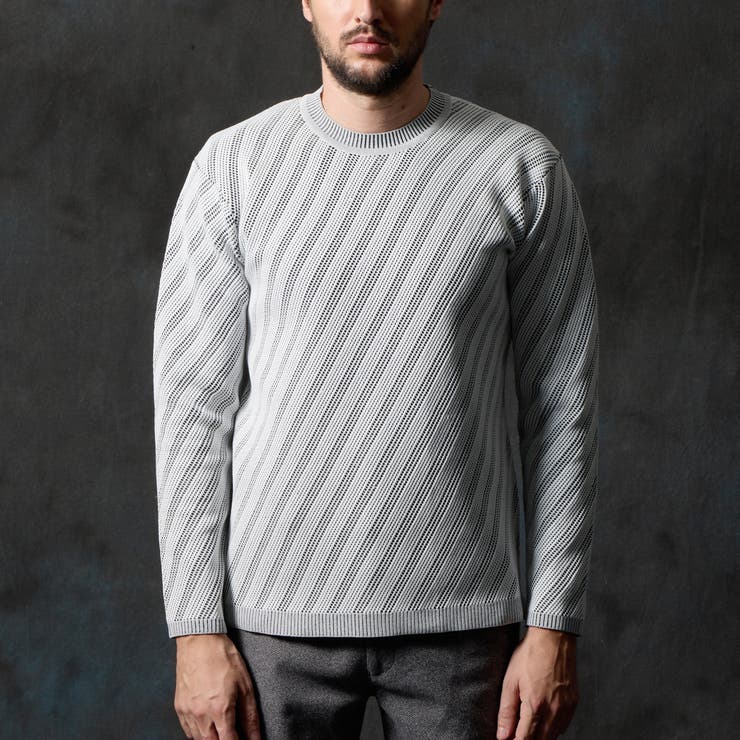 バイアスダブルフェイス クルーネックニット | NICOLE | 詳細画像5 