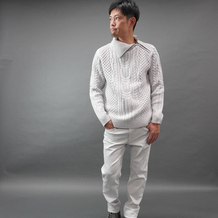 ケーブル編み衿ファスナータートルネックニット | NICOLE | 詳細画像17 