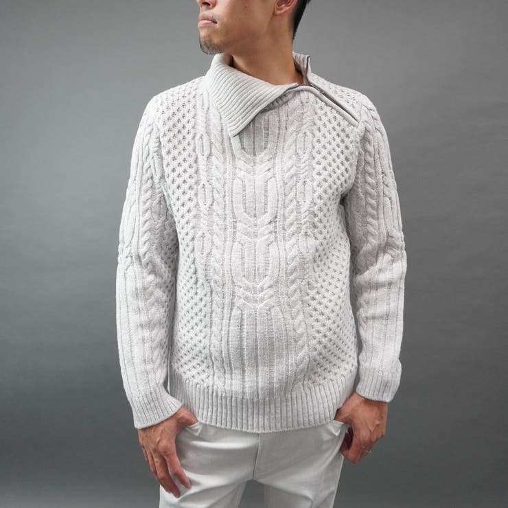 ケーブル編み衿ファスナータートルネックニット | NICOLE | 詳細画像18 