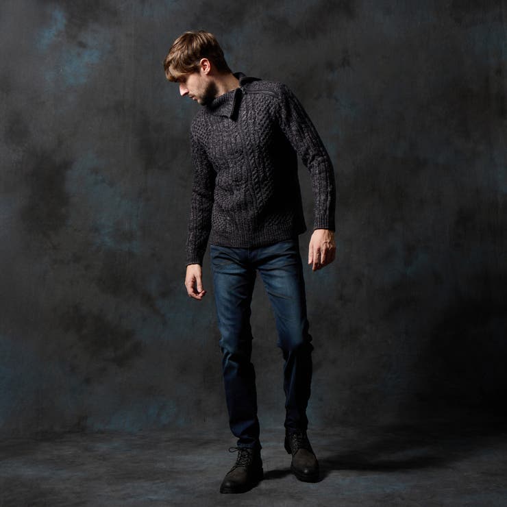 ケーブル編み衿ファスナータートルネックニット | NICOLE | 詳細画像3 