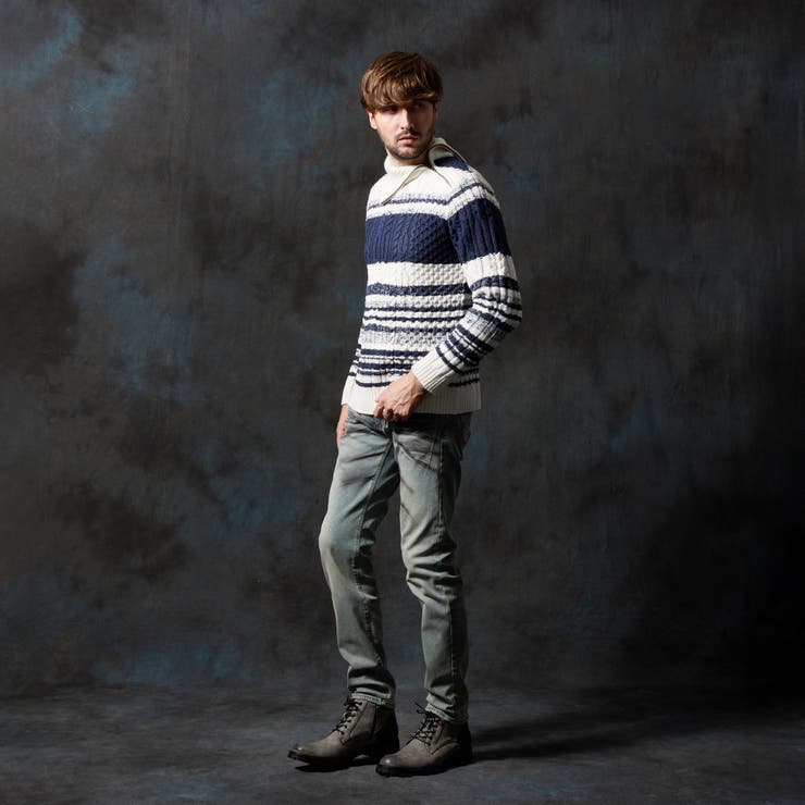 ケーブル編み衿ファスナータートルネックニット | NICOLE | 詳細画像5 