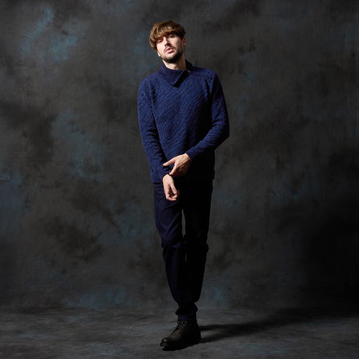 ゼブラ柄衿ファスナータートルネックニット | NICOLE | 詳細画像4 